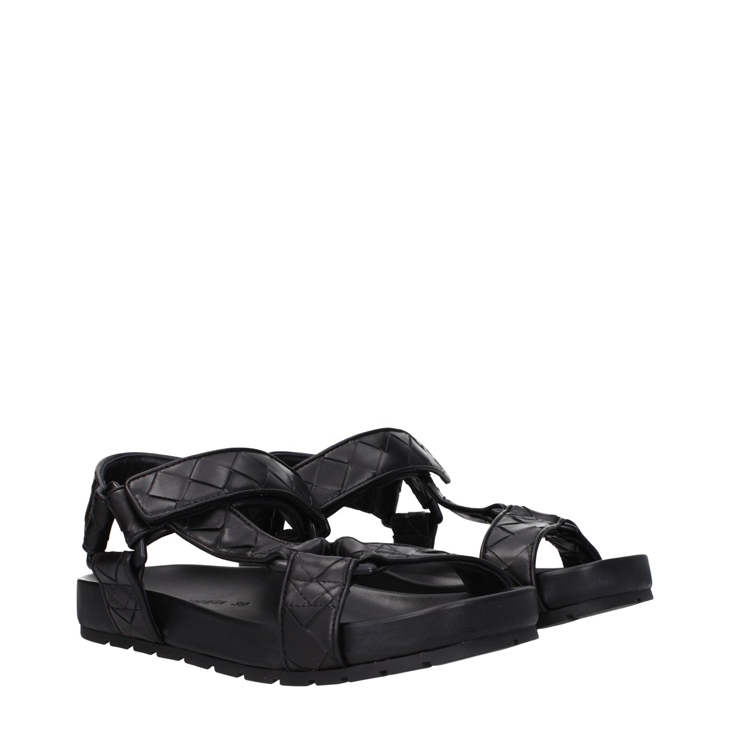 Bottega Veneta Men's Sandals in Leather Black