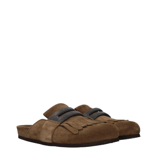 Brunello Cucinelli Women's Slippers and Clogs Suede