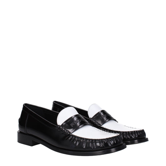 Salvatore Ferragamo Women's Loafers in Leather Black/Optic White