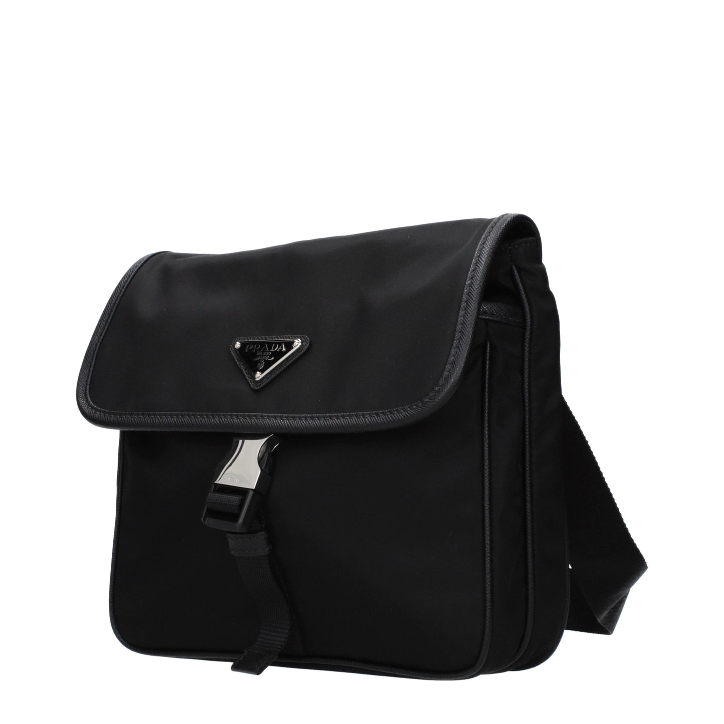 Prada Crossbody Bags Men Fabric  Black