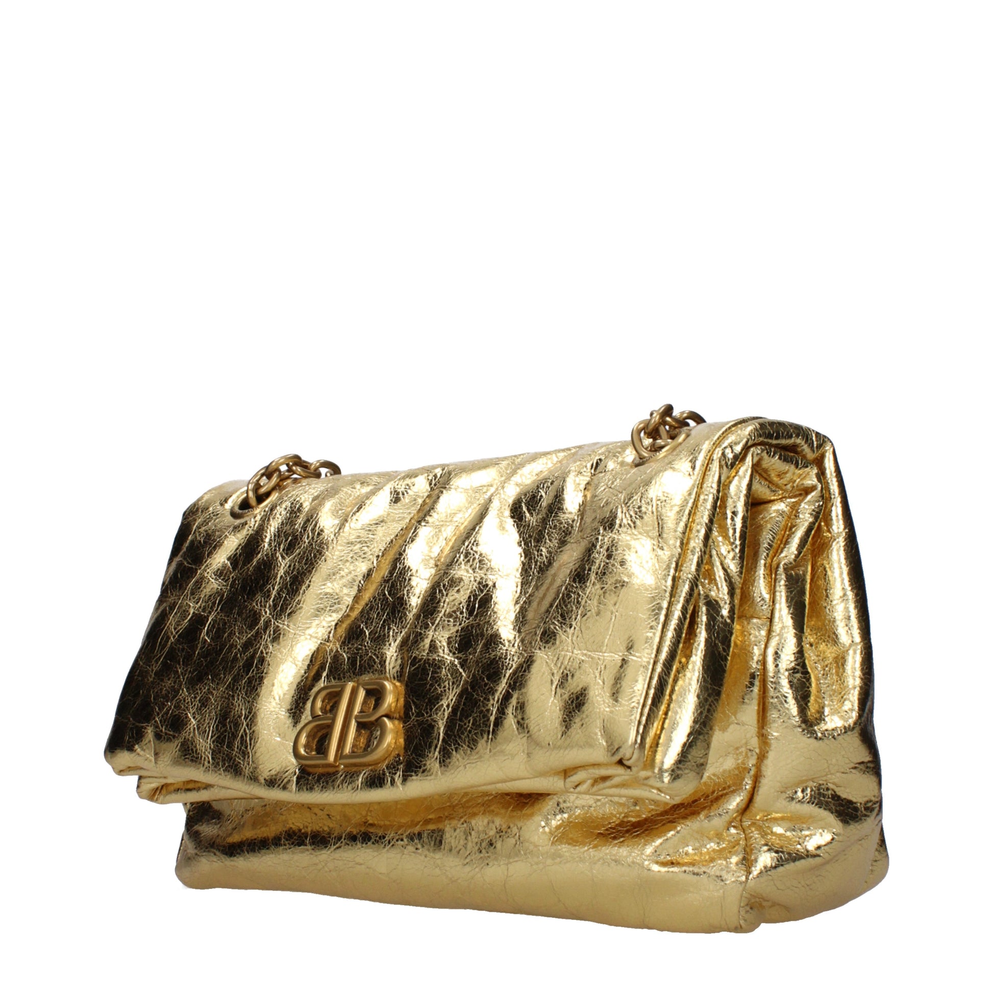 Balenciaga Shoulder Bags Women Leather Gold
