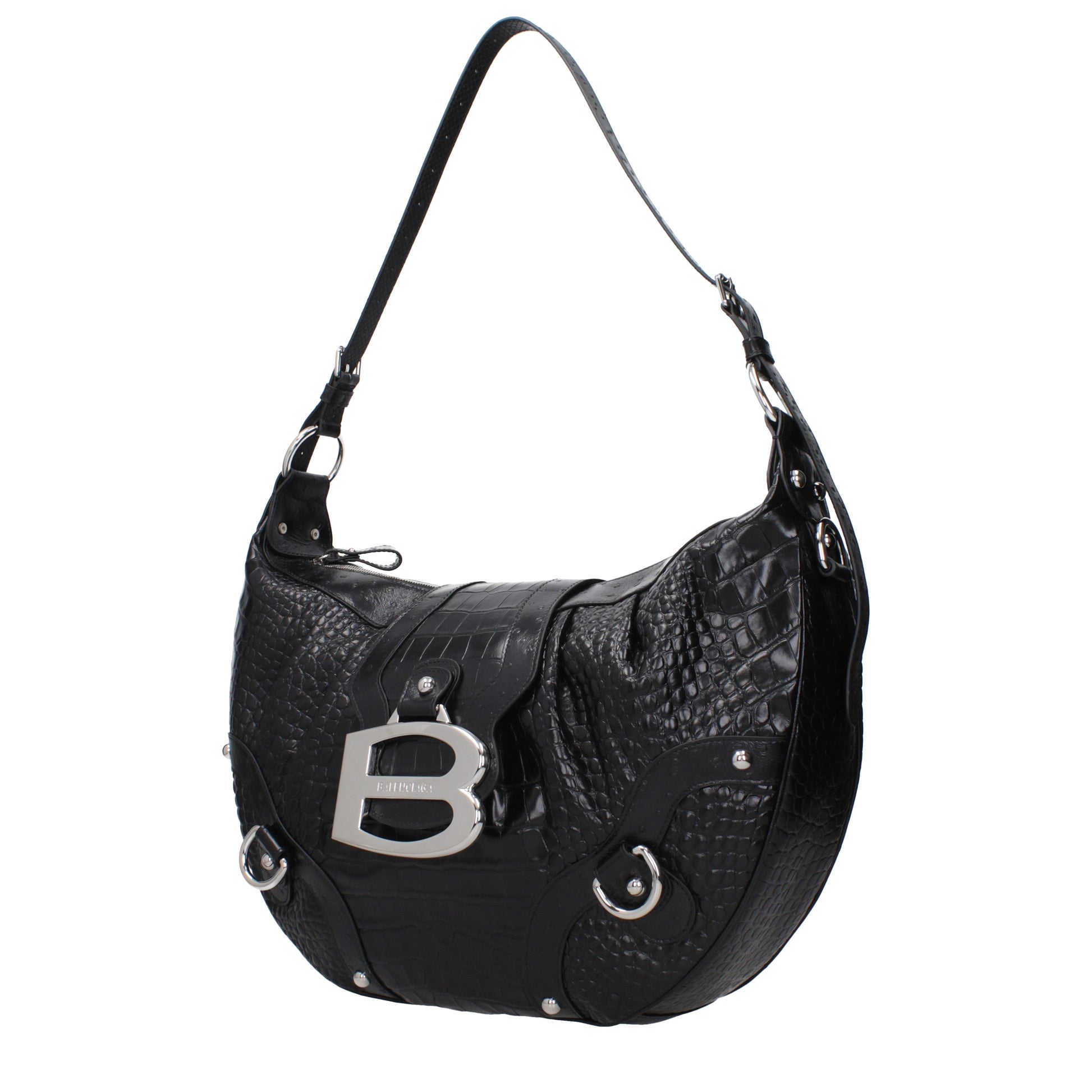 Balenciaga Shoulder Bags Women Leather Black
