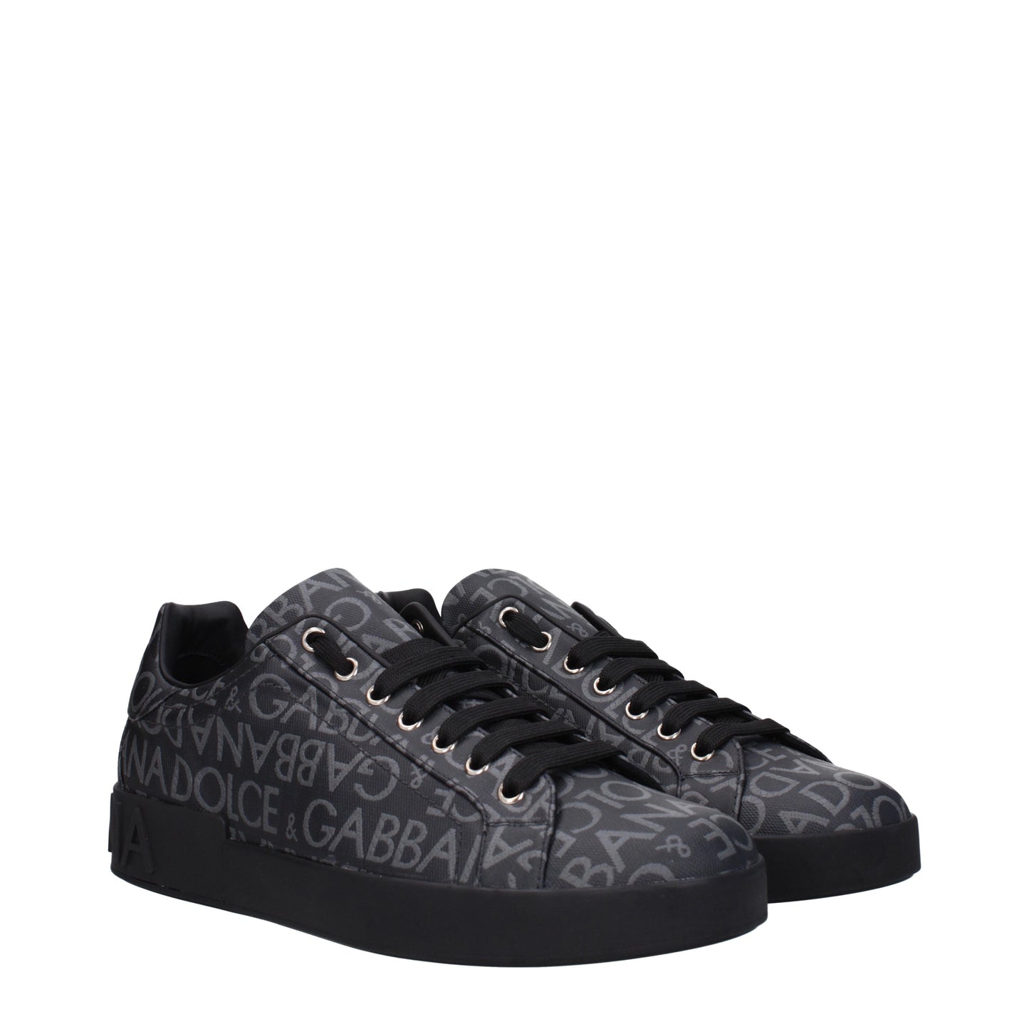 Dolce&Gabbana Men's Sneakers in Fabric  Black/Grey