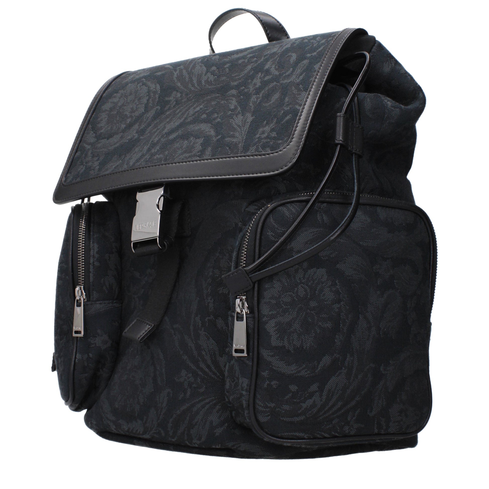 Versace Backpacks and Bumbags Men Fabric  Black