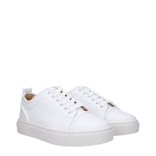 Louboutin Men's Sneakers in Leather White