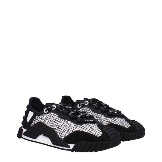 Dolce&Gabbana Men's Sneakers in Fabric  White/Black