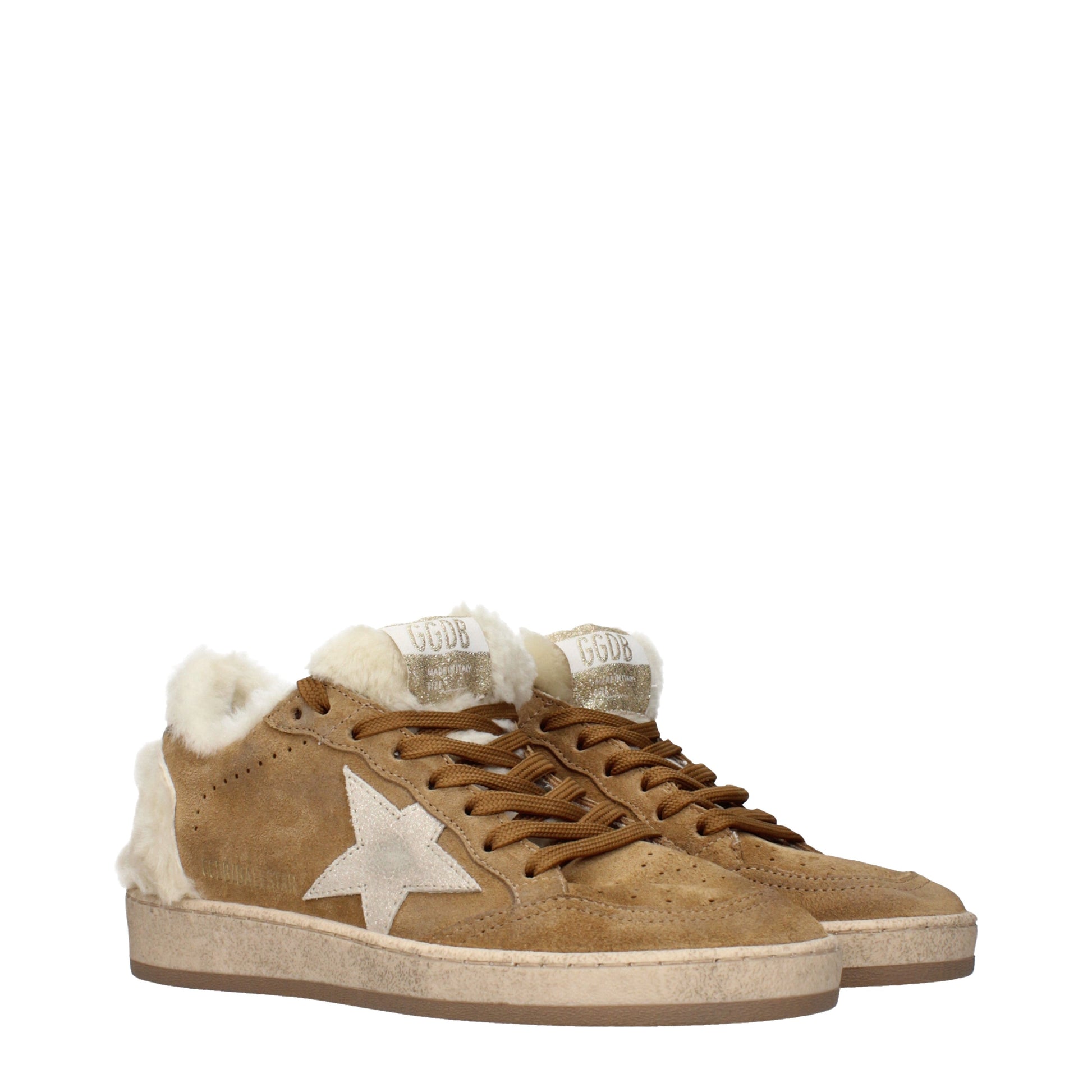 Golden Goose Sneakers Women Suede Brown/Cognac