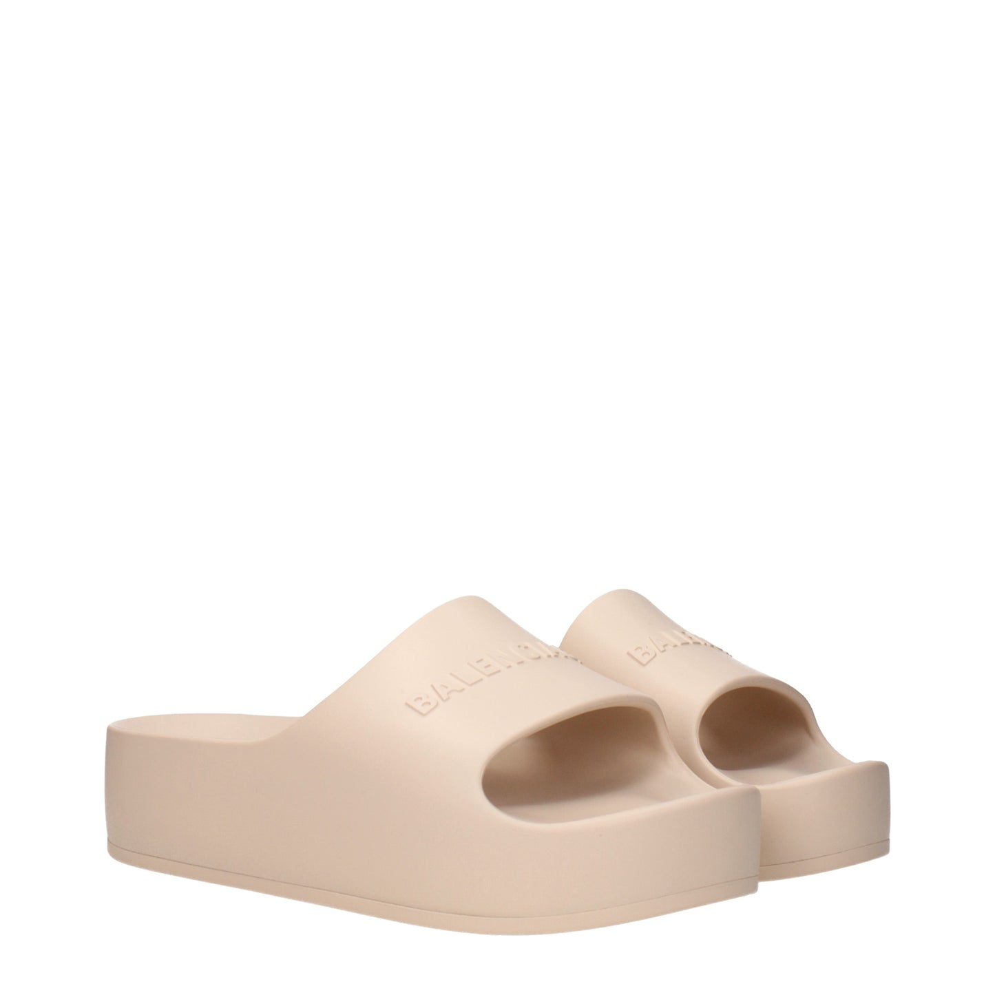 Balenciaga Slippers and Clogs Women Rubber Beige/Sand