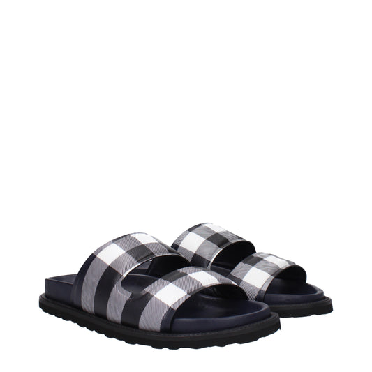 Burberry Sandals & Slippers Men Fabric  Black/Ivory