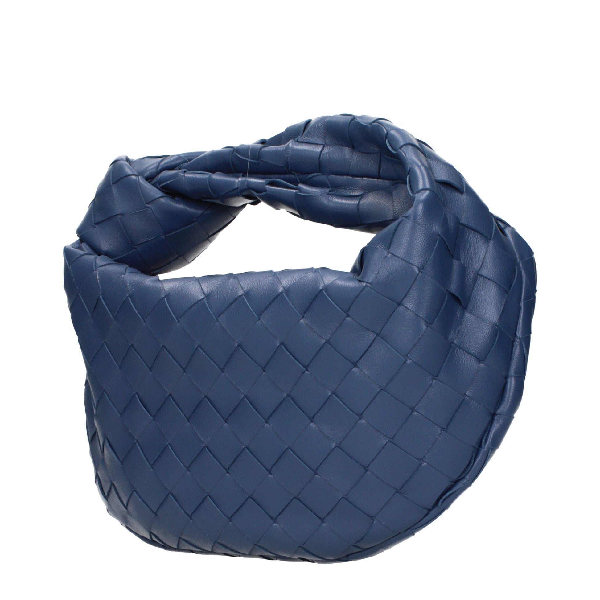 Bottega Veneta Handbags Women Leather Blue/Sea Blue