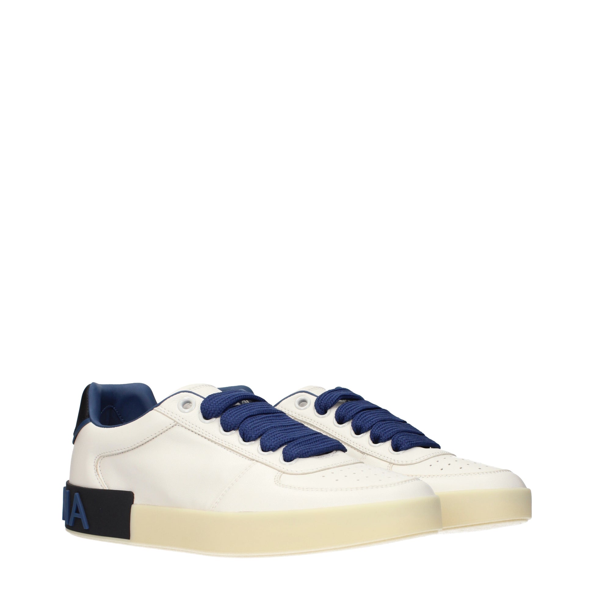 Dolce&Gabbana Sneakers Men Leather White/Denim