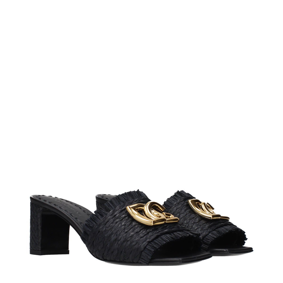 Dolce&Gabbana Sandals Women Raffia Black