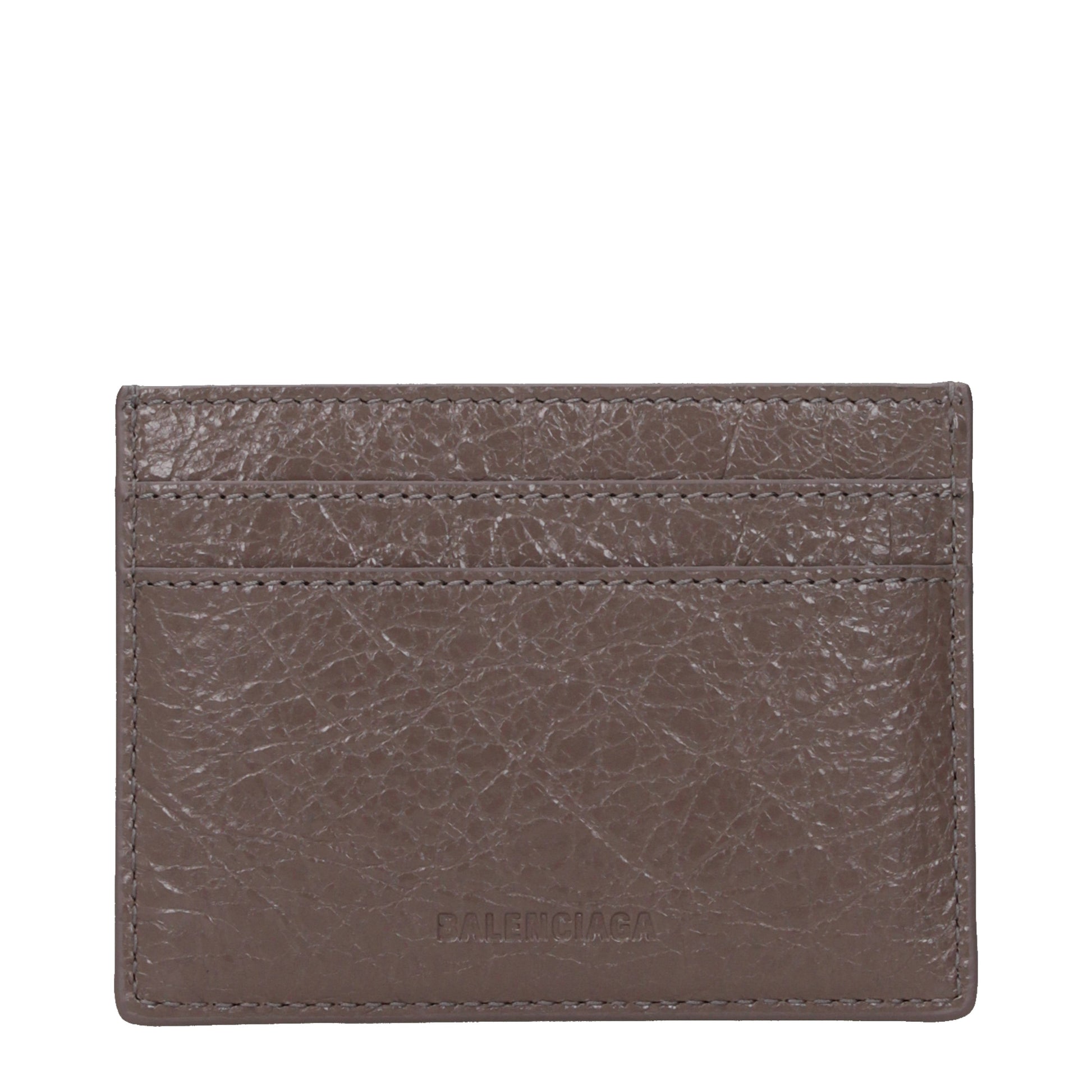 Balenciaga Document Holders Women Leather Brown/Hickory