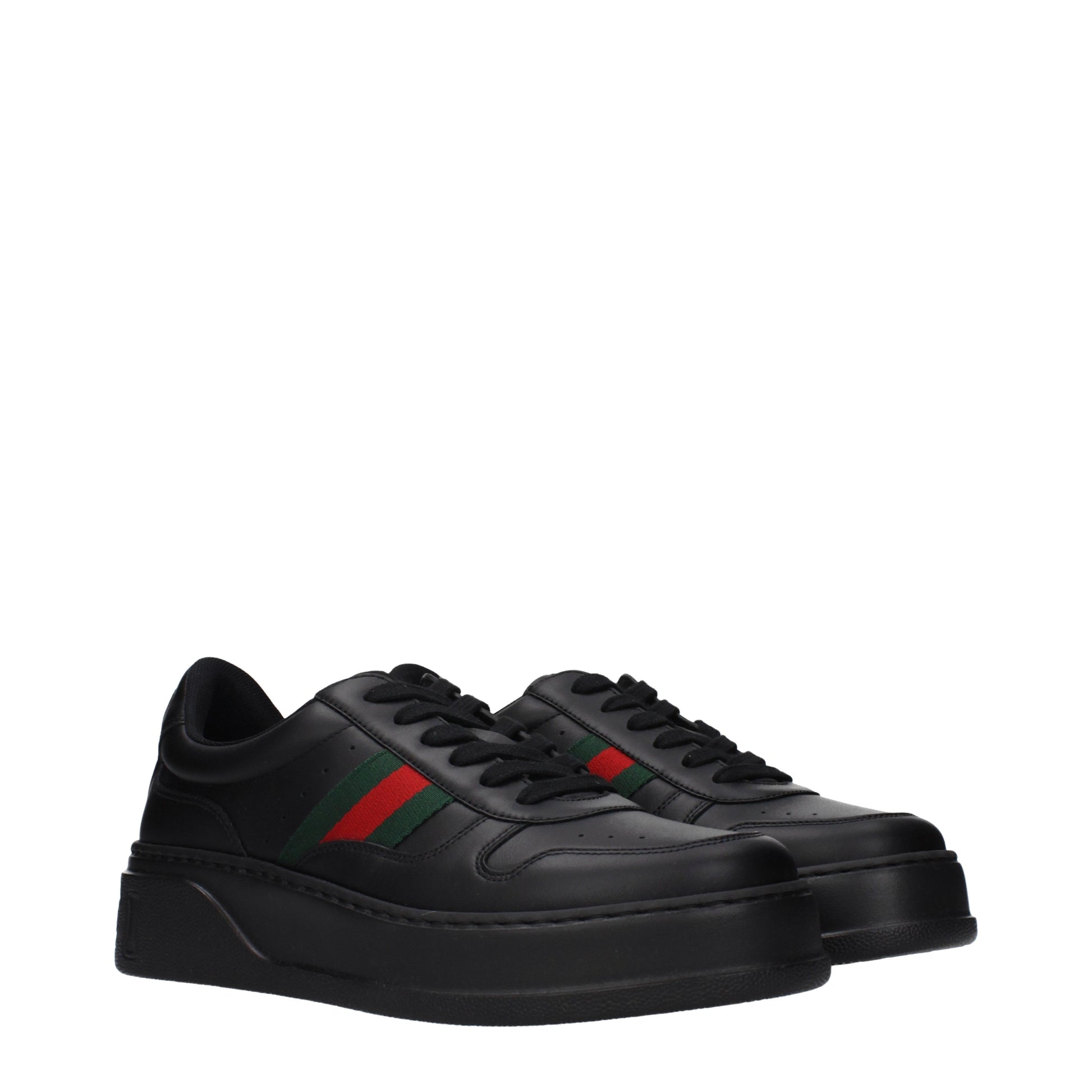 Gucci Sneakers Men Leather Black