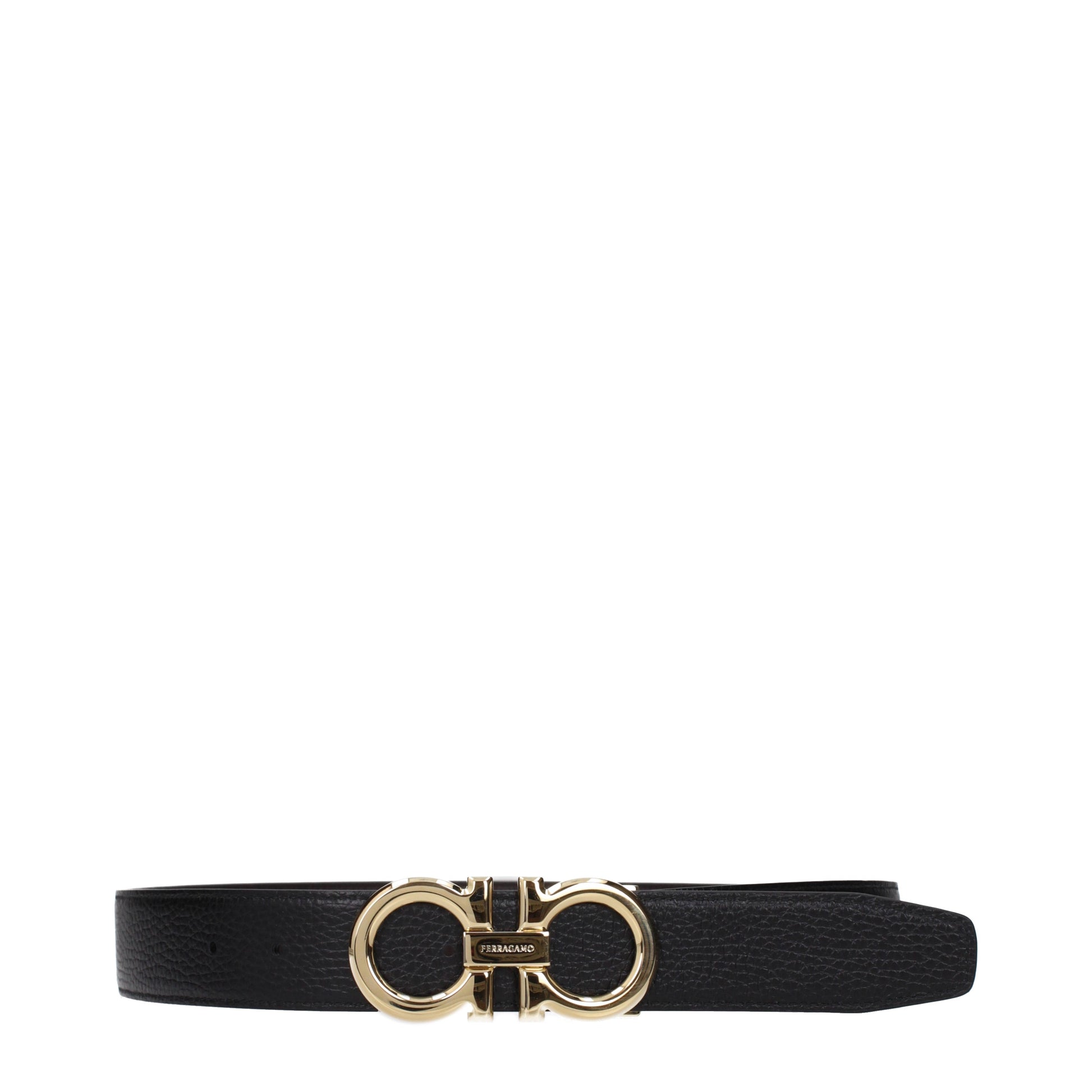 Salvatore Ferragamo Belts Men Leather Brown/Black