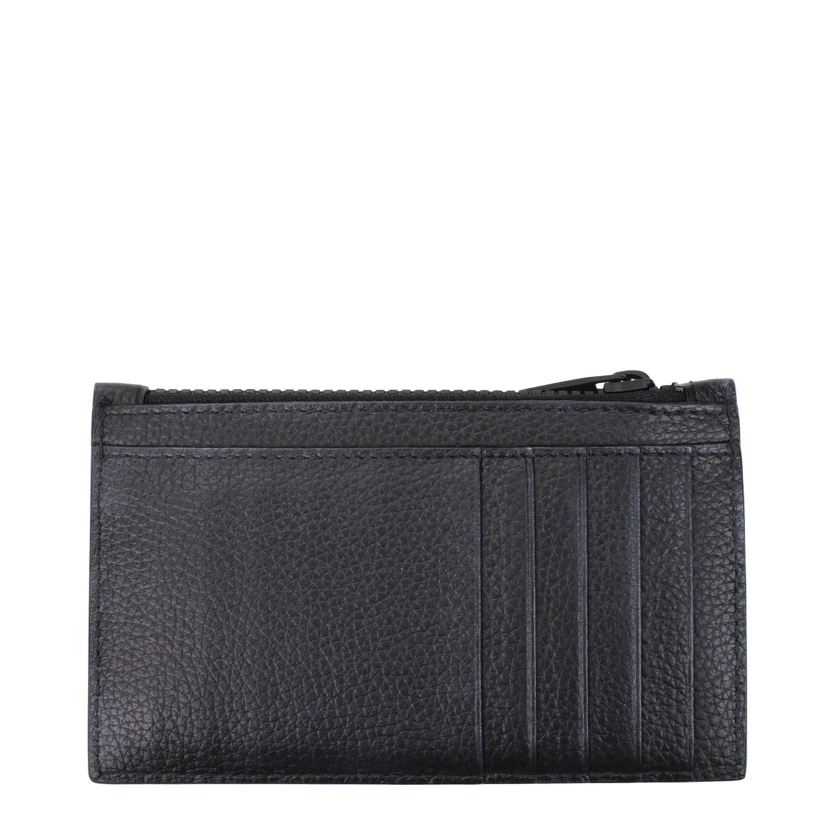 Balenciaga Coin Purses Men Leather Black/Dark Grey