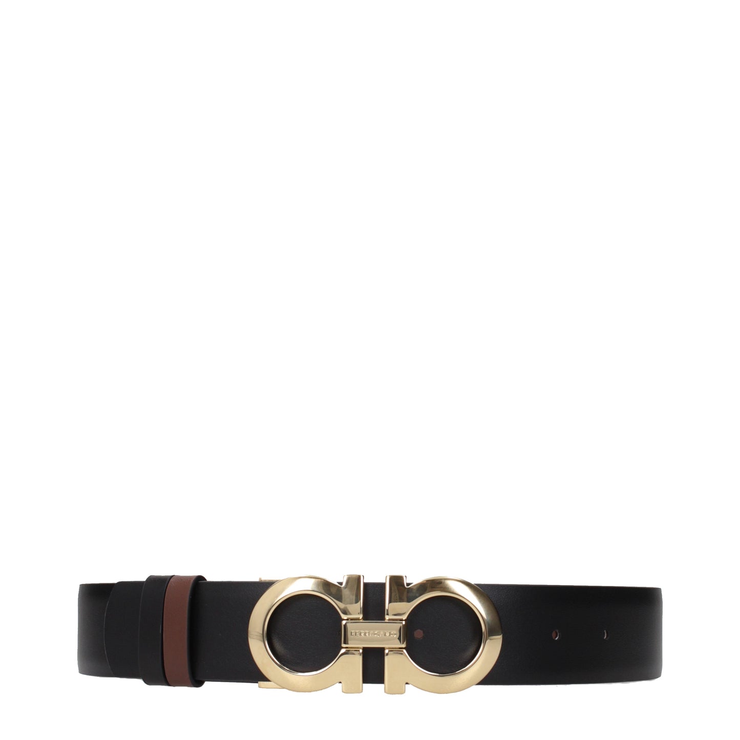 Salvatore Ferragamo Belts Men Leather Brown/Black