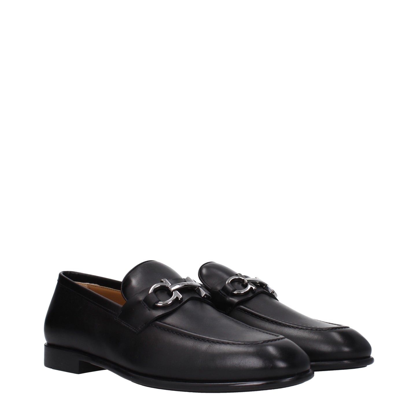 Salvatore Ferragamo Men's Loafers in Leather Black