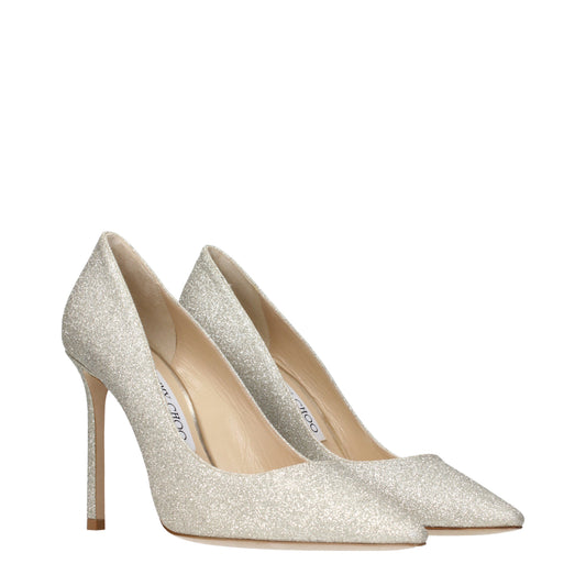 Jimmy Choo Pumps Women Glitter Gold/Platinum