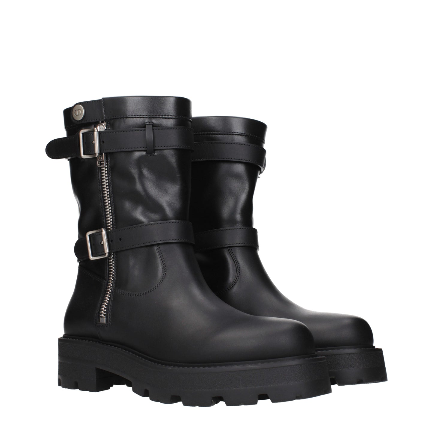 Christian Dior Ankle Boots Women Leather Black