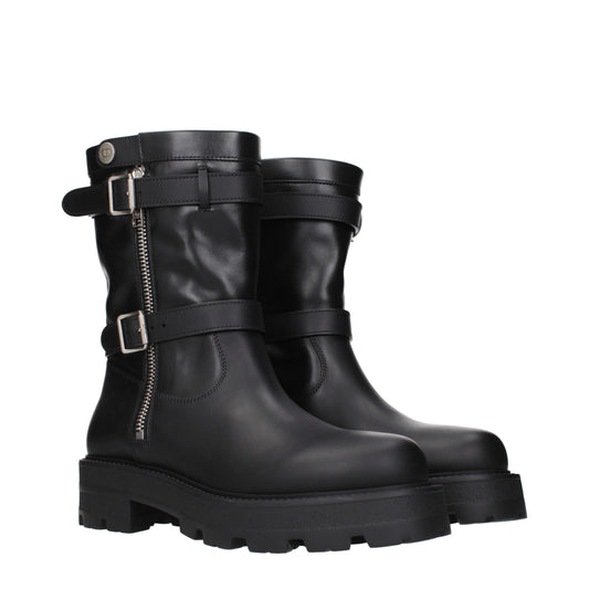 Christian Dior Ankle Boots Women Leather Black