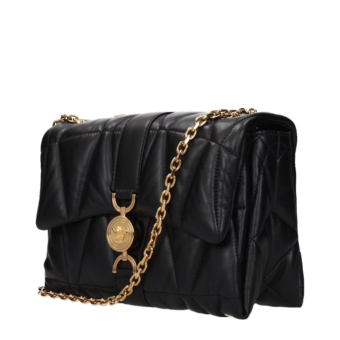 Versace Shoulder Bags Women Leather Black