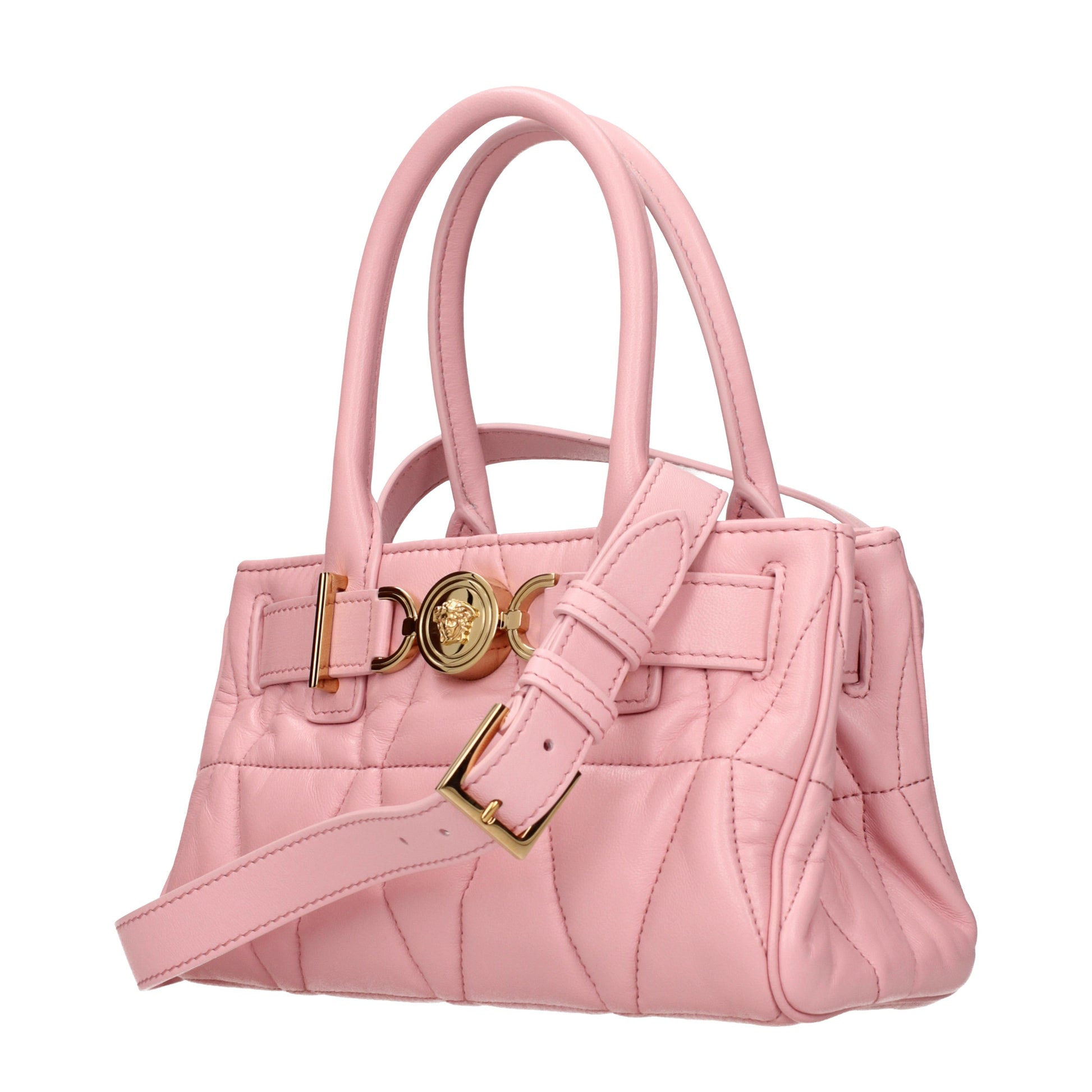 Versace Handbags Women Leather Pink