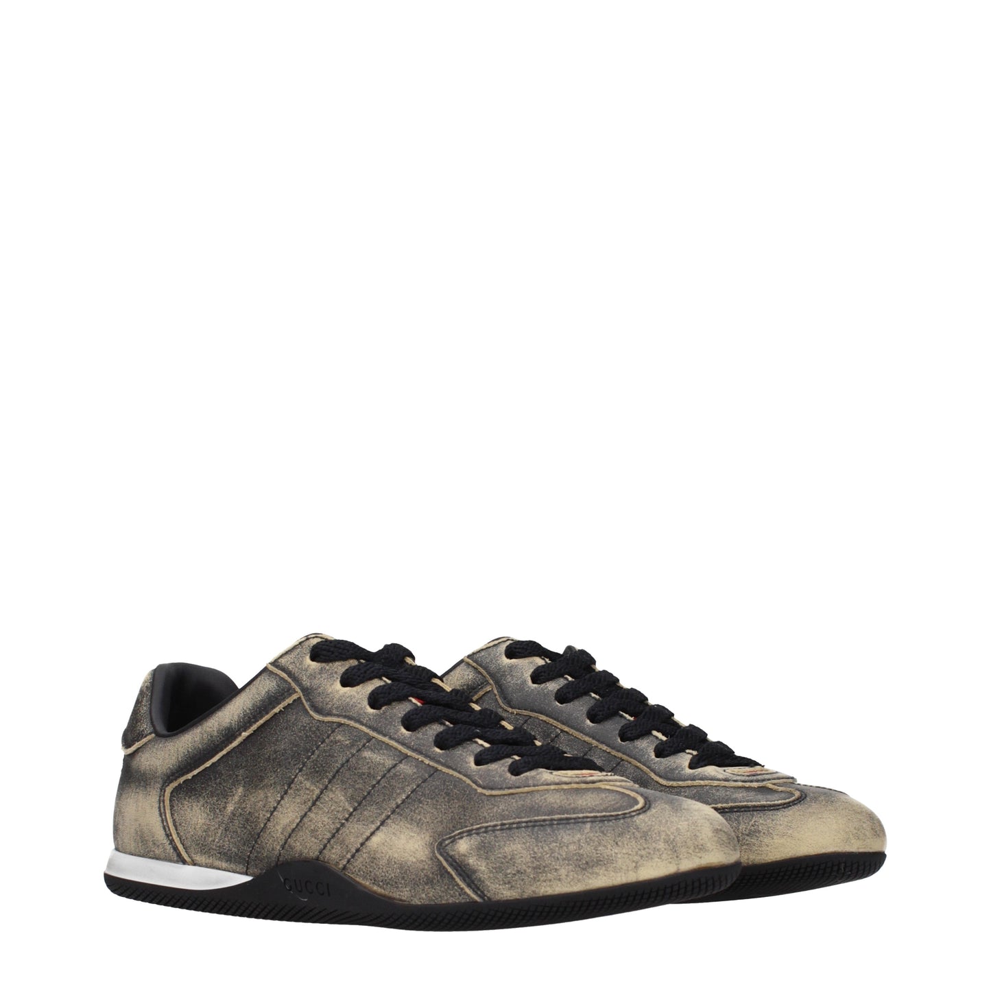 Gucci Sneakers Women Leather Black/Ivory
