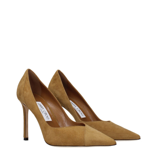 Jimmy Choo Pumps Women Suede Brown/Camel