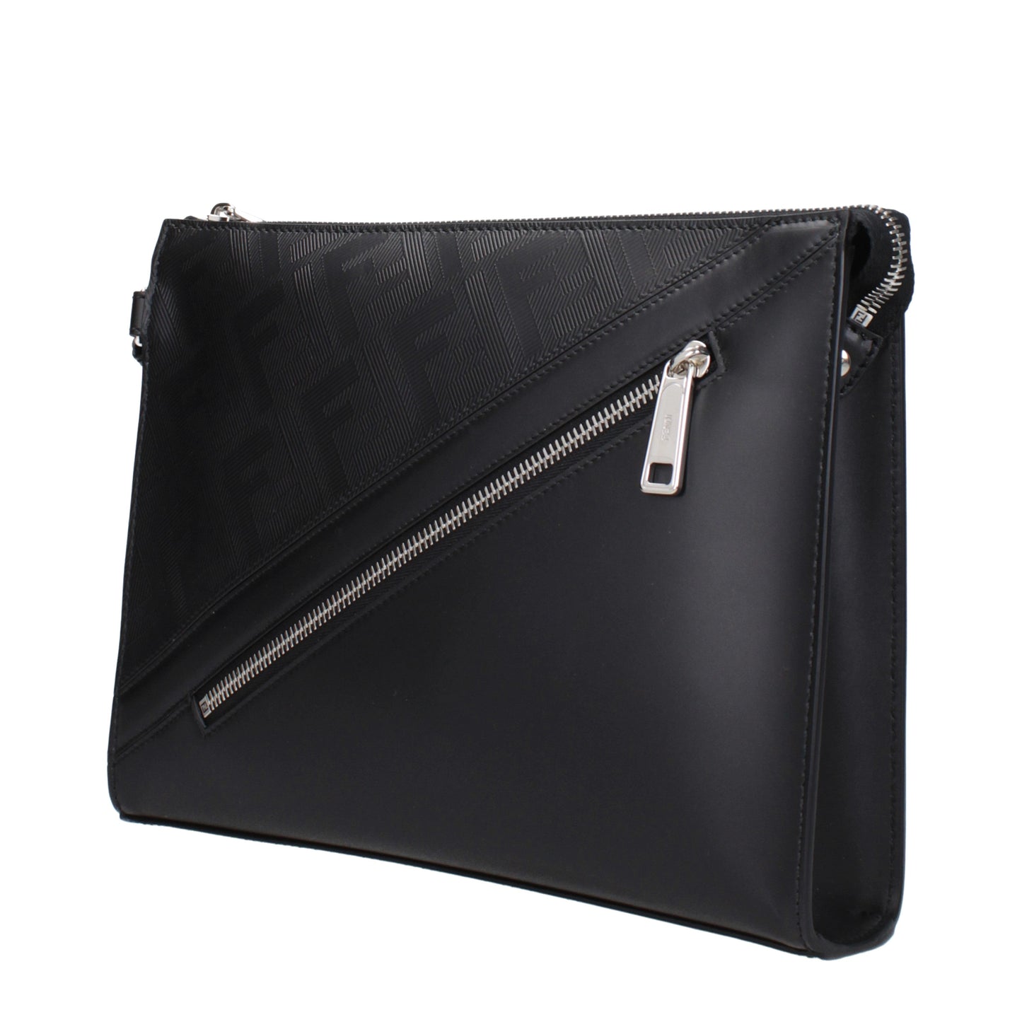 Fendi Handbags Men Leather Black