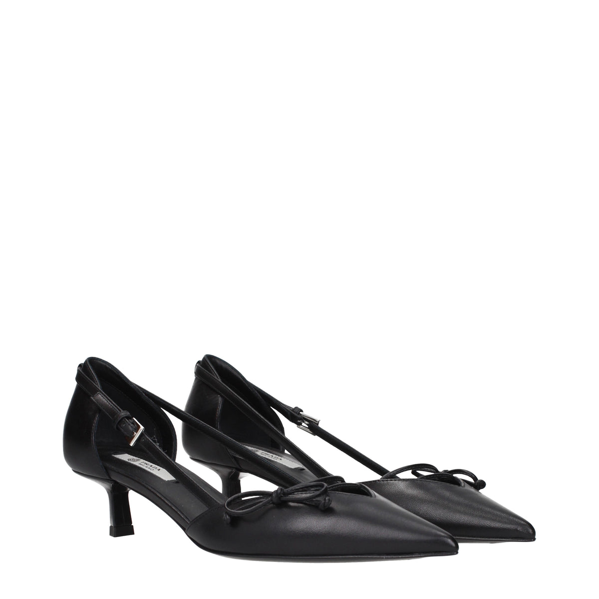 Prada Sandals Women Leather Black