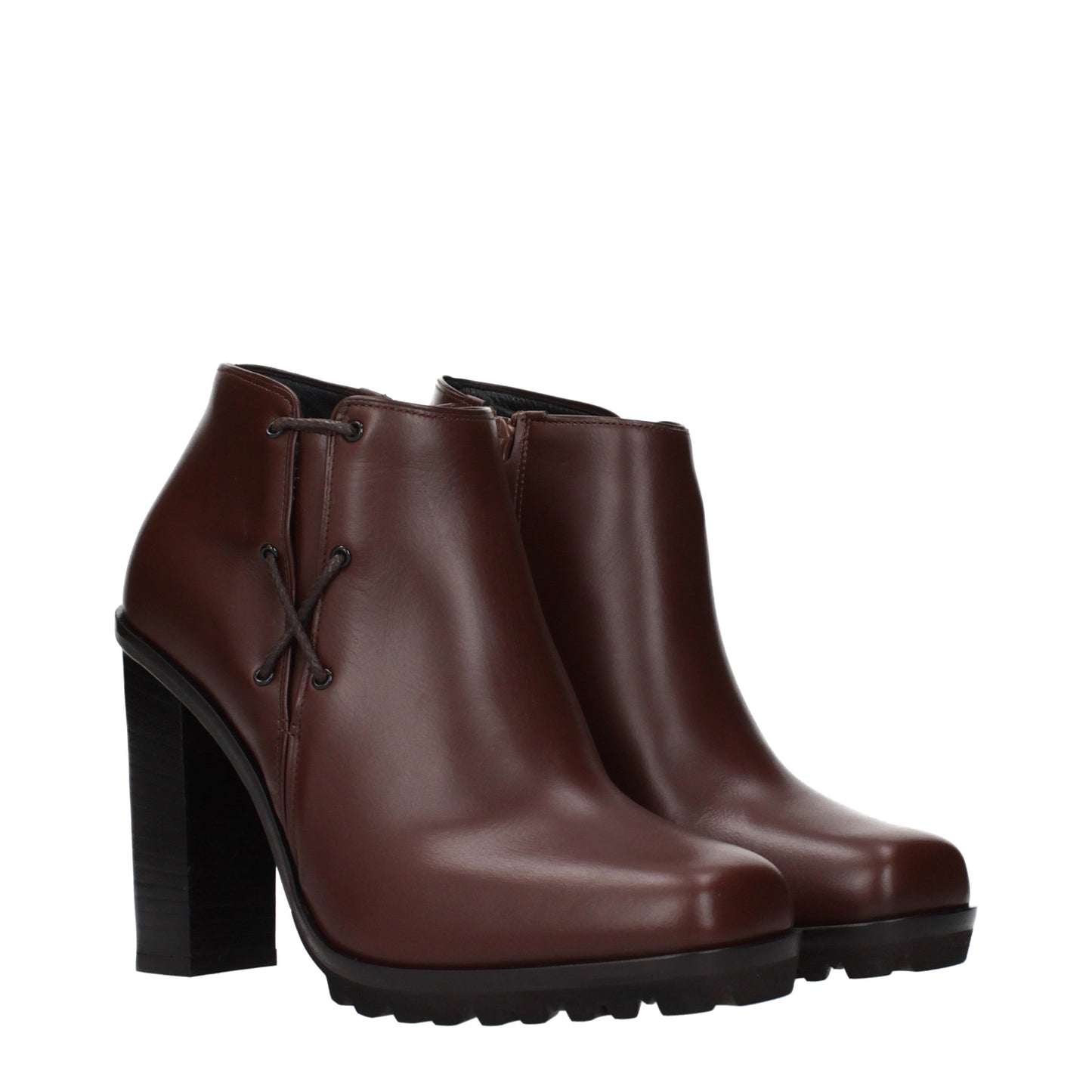 Max Mara Ankle Boots Women Leather Brown/Hickory