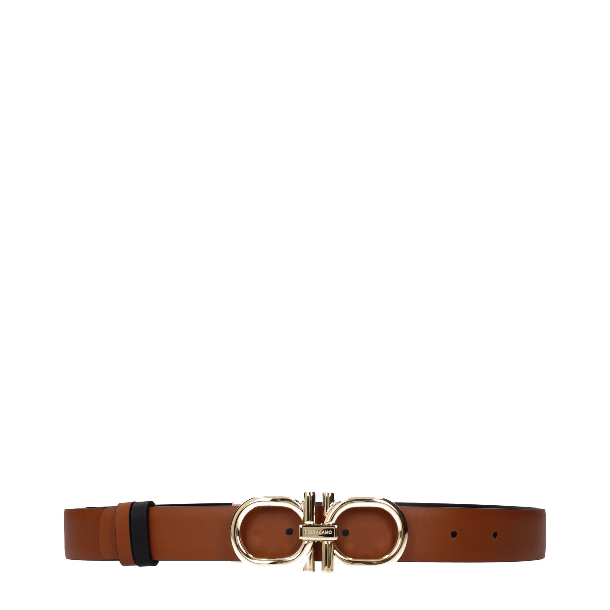 Salvatore Ferragamo Belts Women Leather Black/Natural