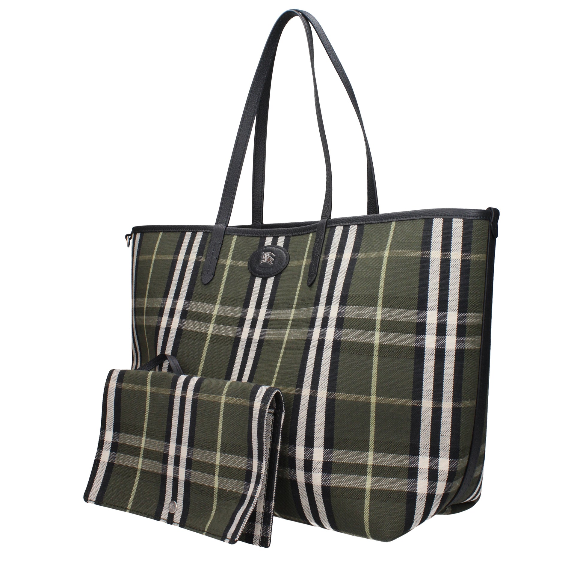Burberry Shoulder Bags Men Leather Gray/Green