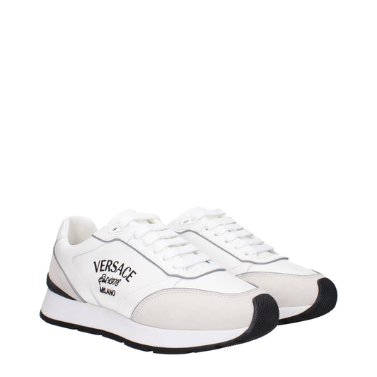 Versace Men's Sneakers in Leather White