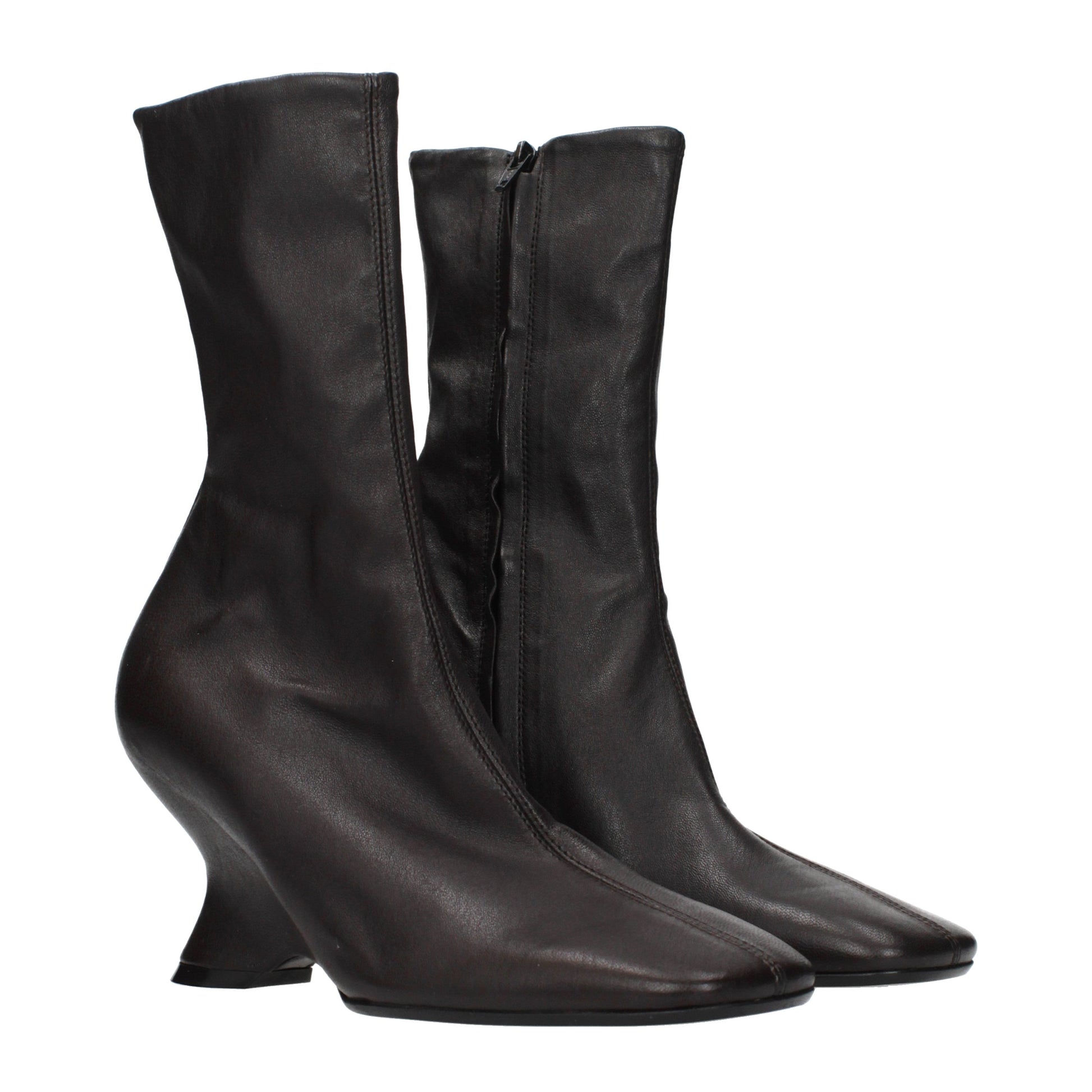 Dries van Noten Ankle Boots Women Leather Brown/Dark Brown