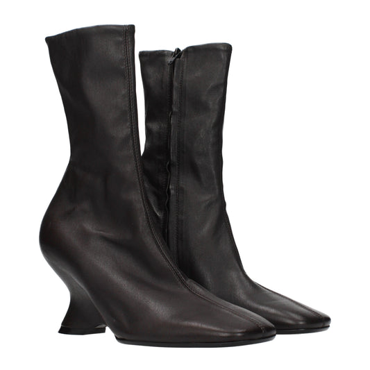 Dries van Noten Ankle Boots Women Leather Brown/Dark Brown