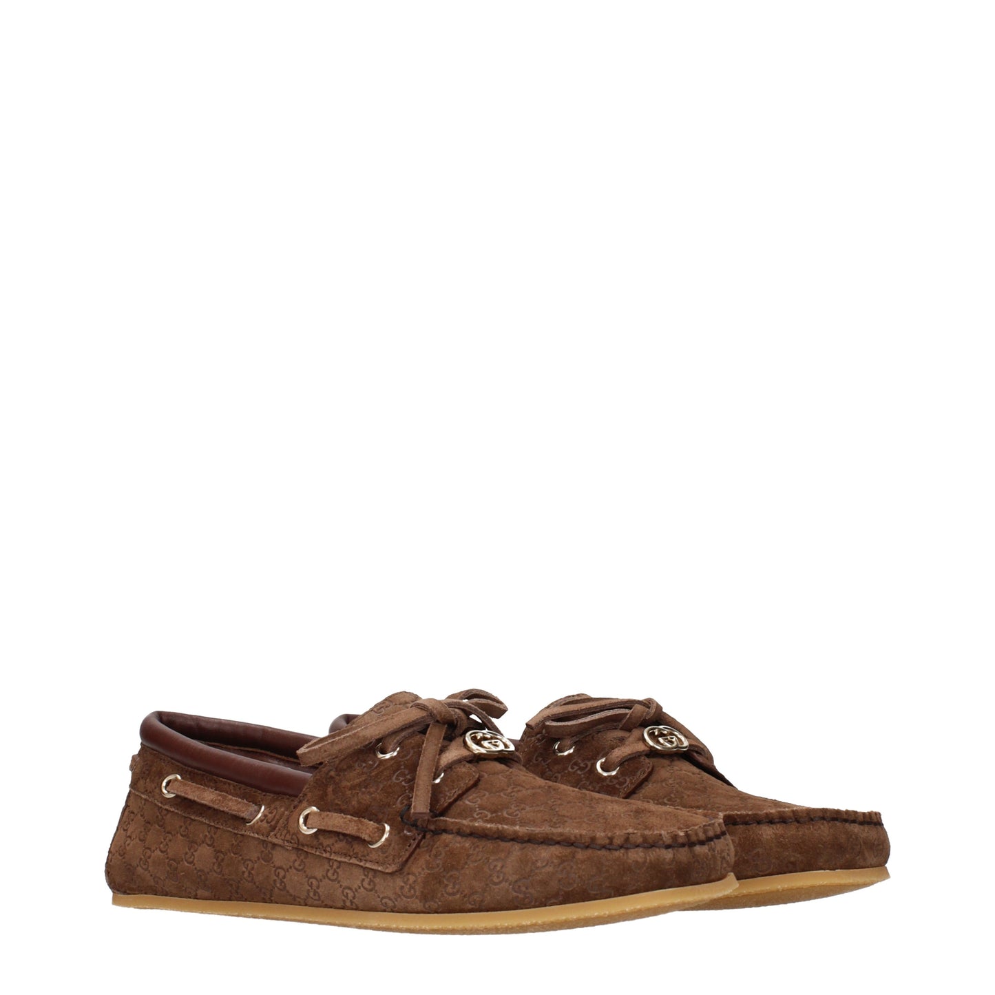 Gucci Loafers Women Suede Brown