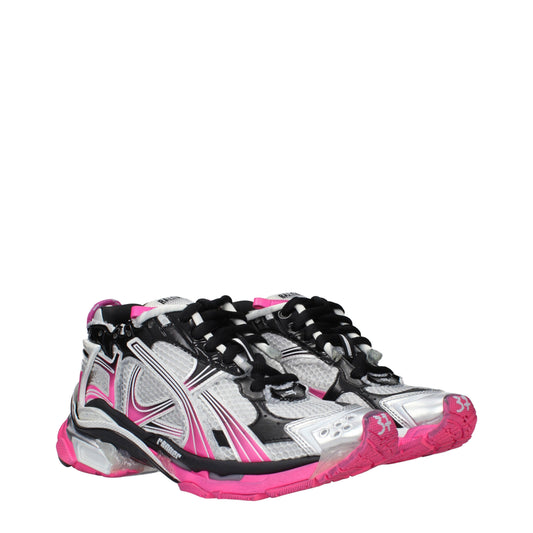 Balenciaga Sneakers Women Fabric  Gray/Fluo Pink