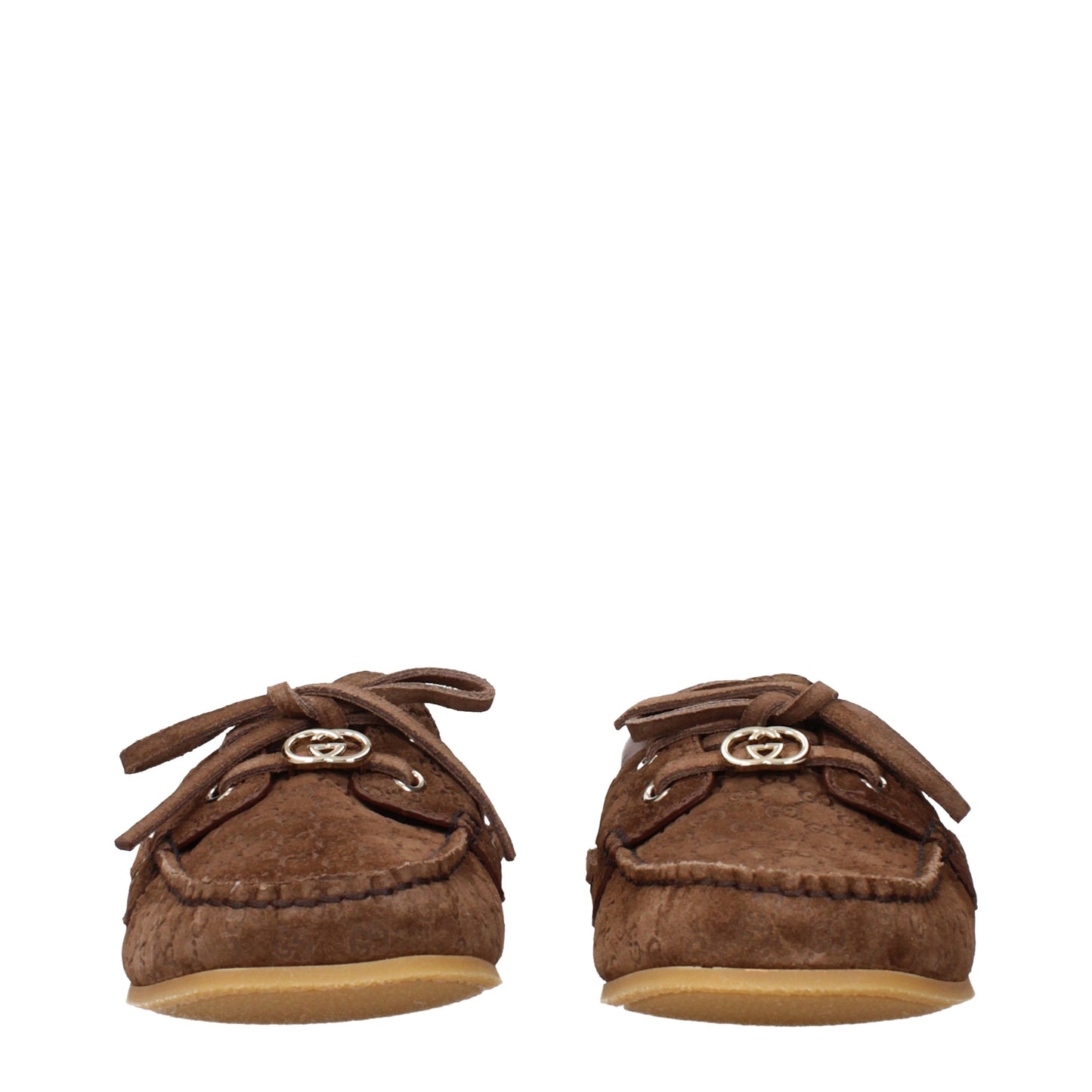 Gucci Loafers Women Suede Brown