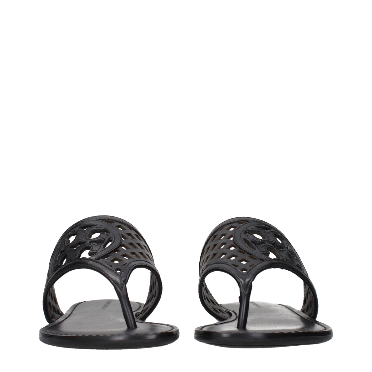 Tory Burch Flip Flops Women Leather Black