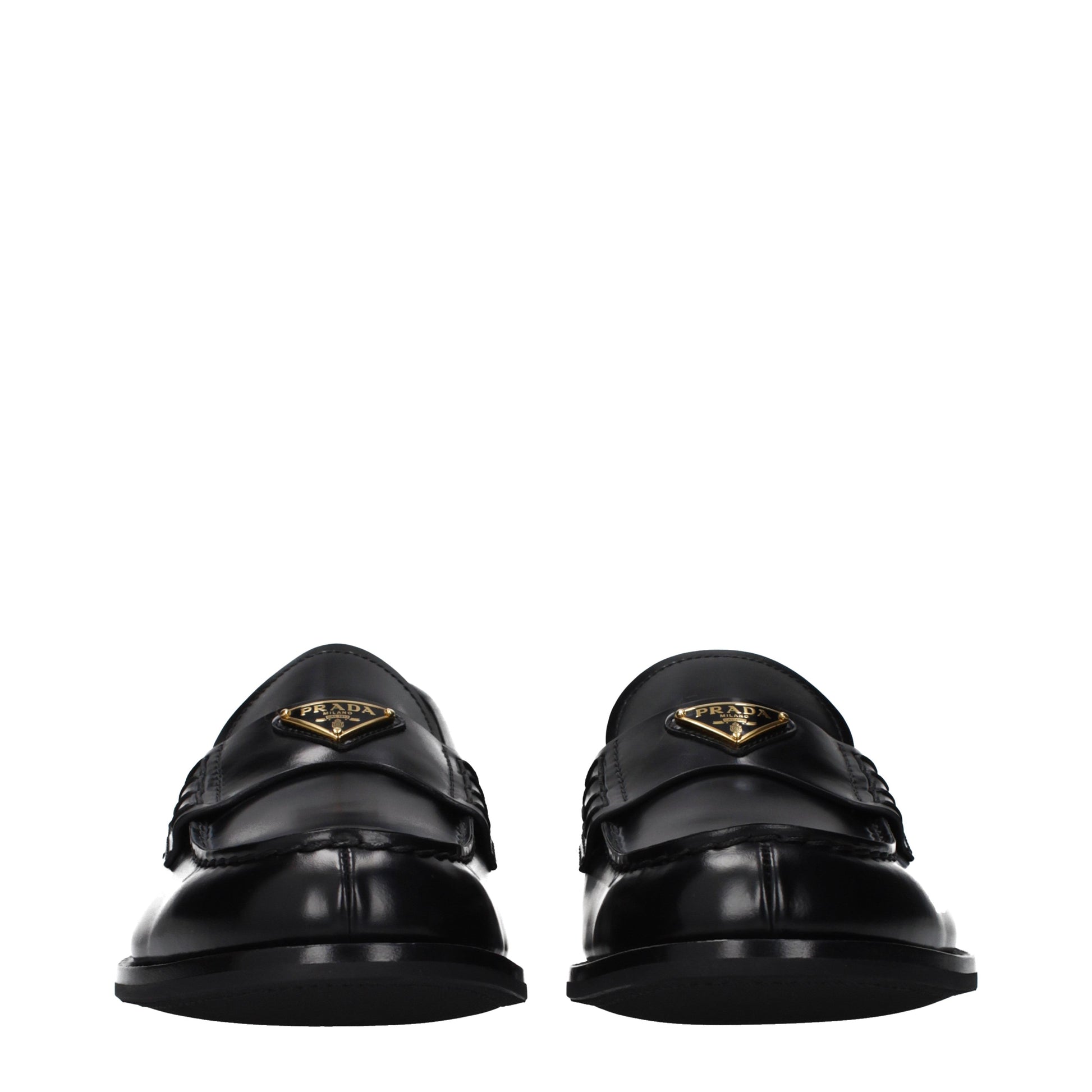 Prada Loafers Men Leather Black