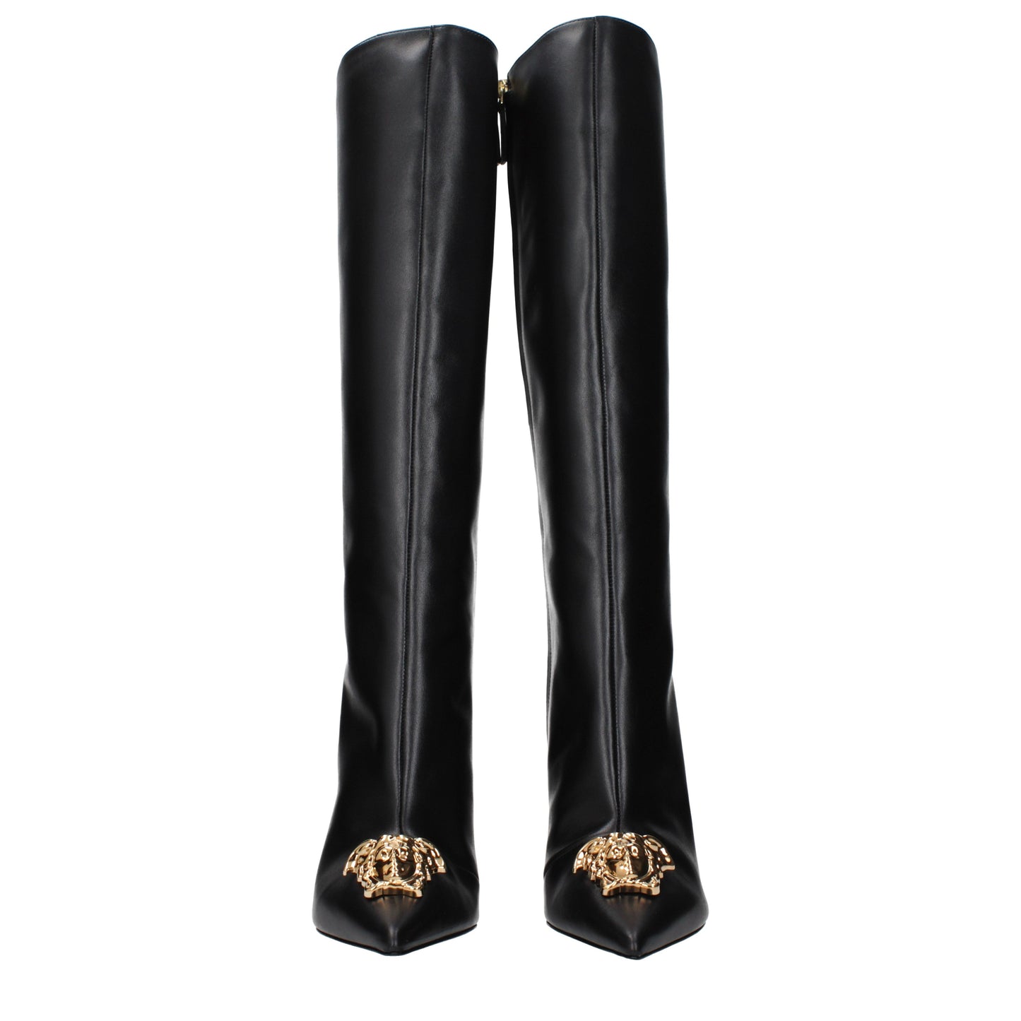 Versace Boots Women Leather Black