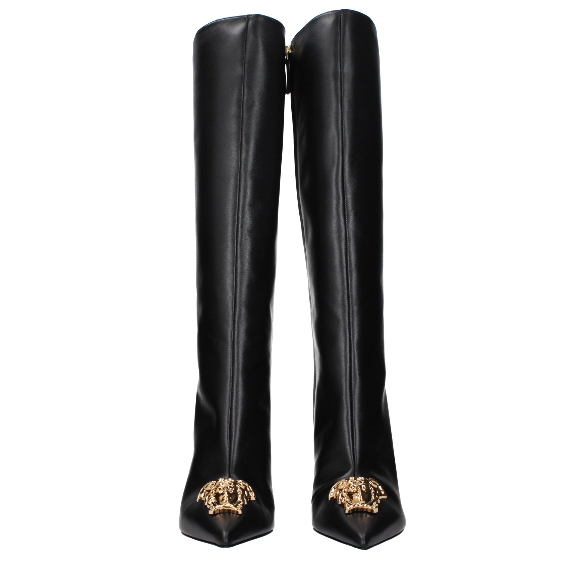 Versace Boots Women Leather Black