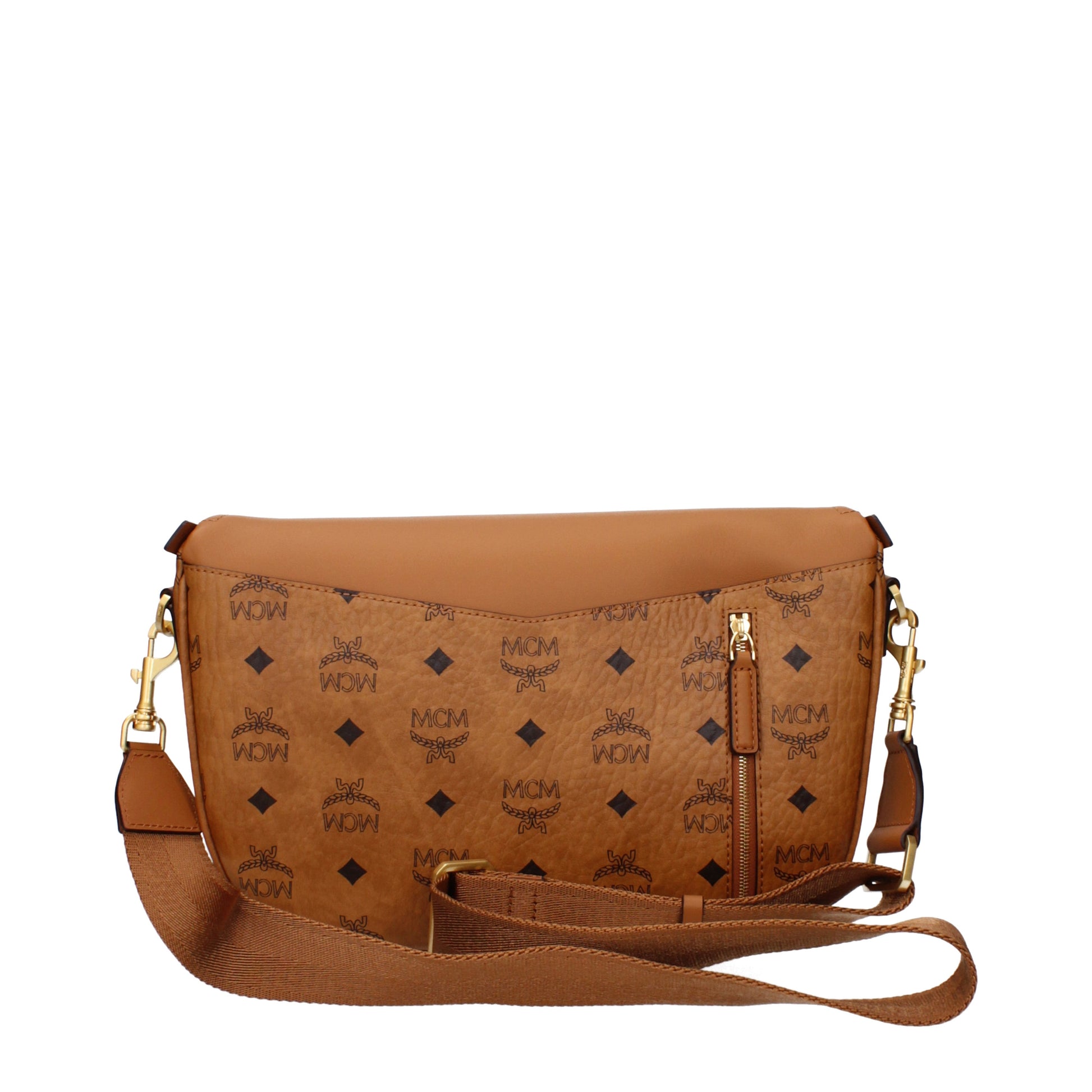 MCM Crossbody Bags Women Fabric  Brown/Cognac