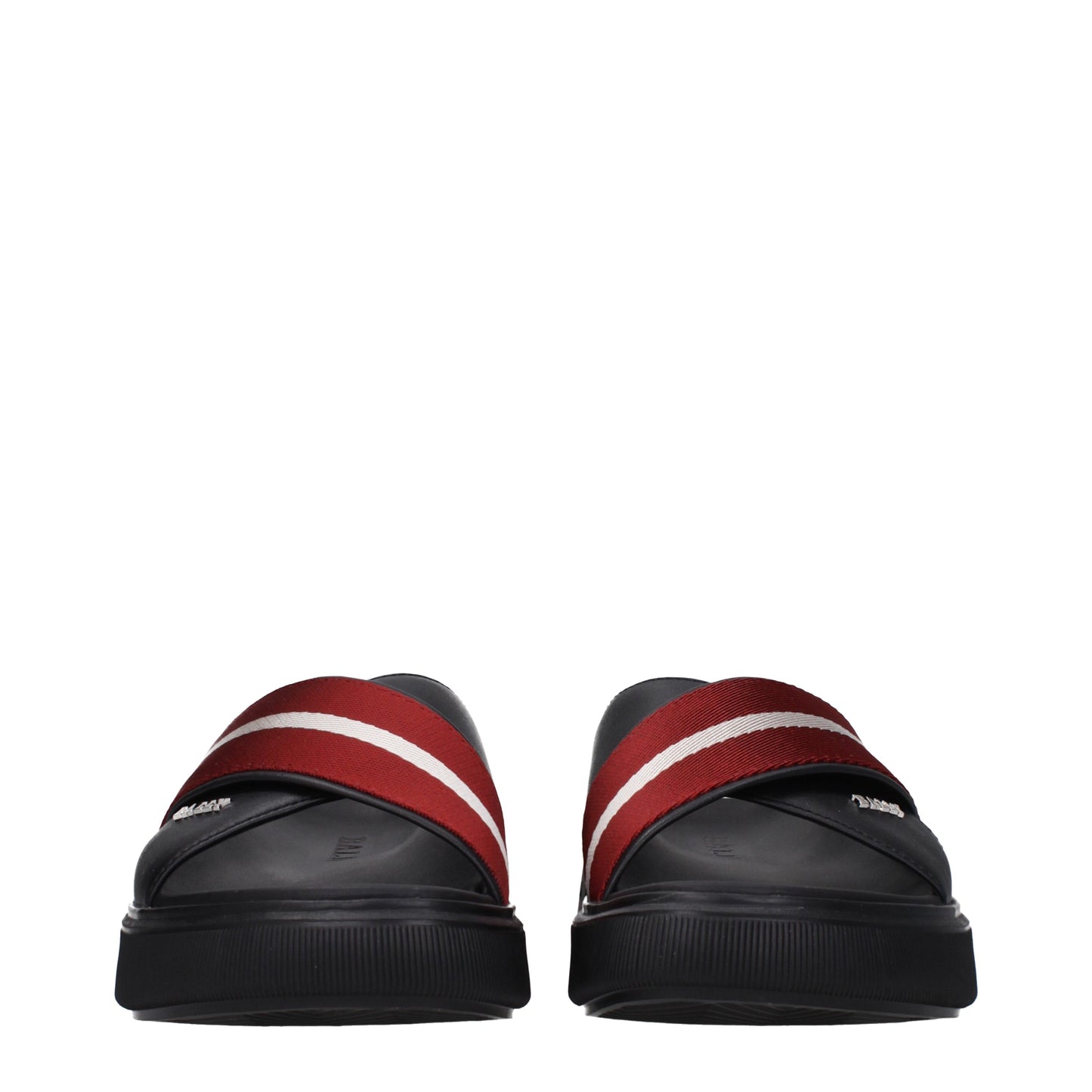 Bally Sandals & Slippers Men Leather Black/Red