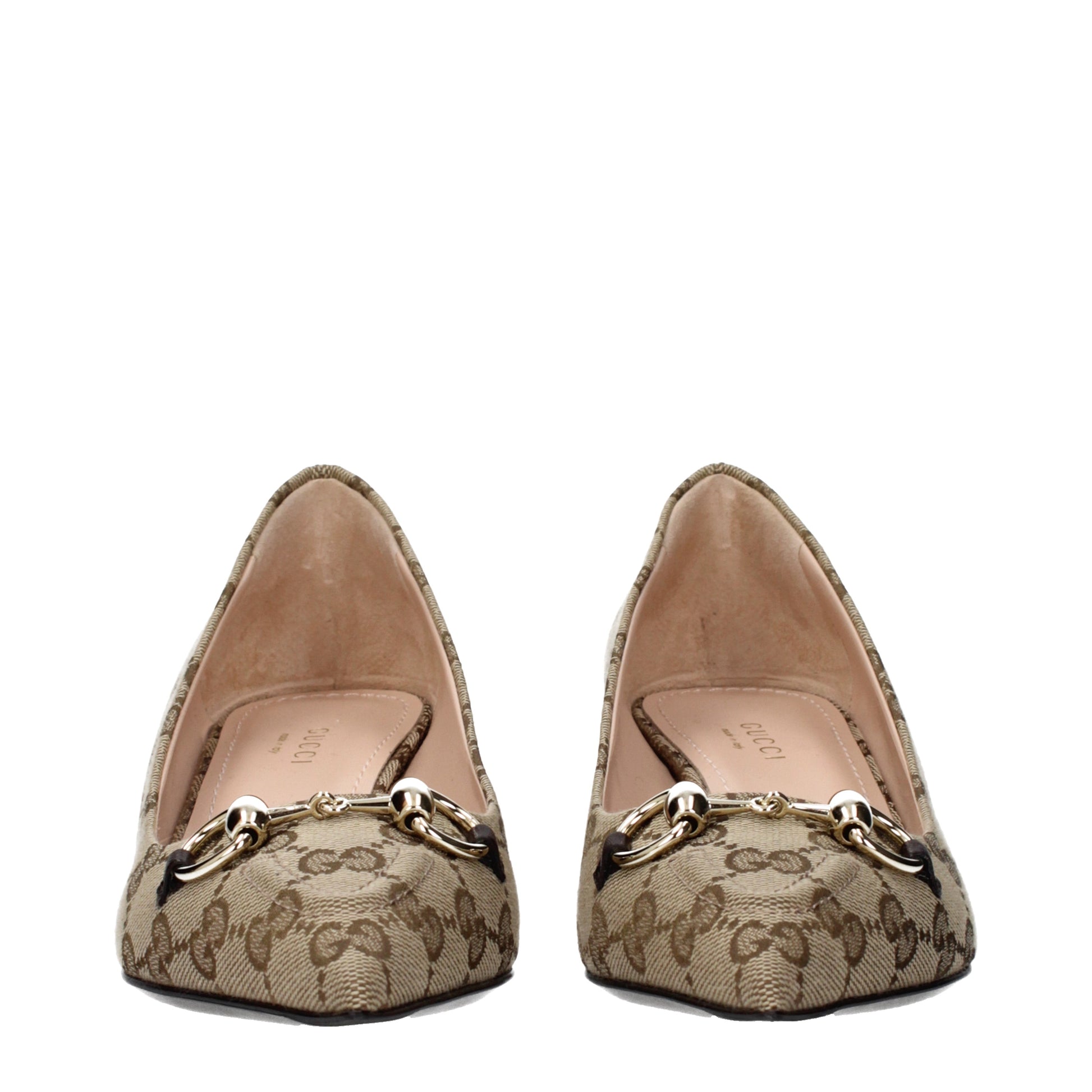 Gucci Pumps Women Fabric  Beige/Ebony