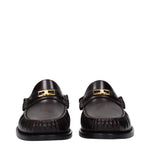 Celine Loafers Men Leather Red/Burgundy