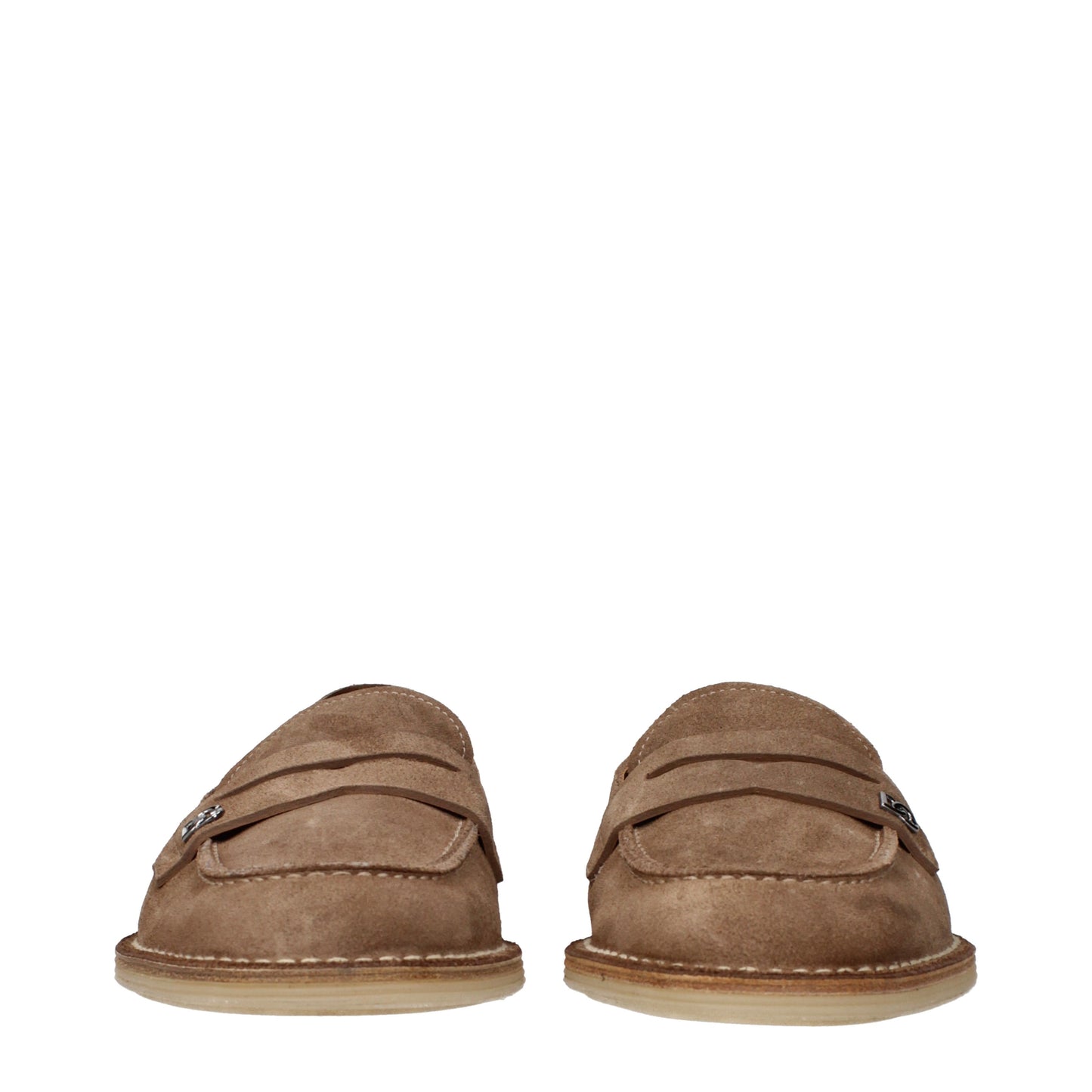 Dolce&Gabbana Loafers Men Suede Brown/Hazelnut