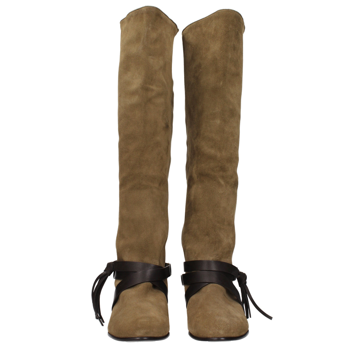 Isabel Marant Boots Women Suede Green/Olive